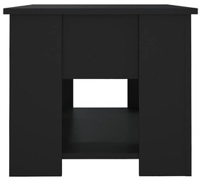 Τραπεζάκι Σαλονιού Μαύρο 79 x 49 x 41 εκ. Επεξεργασμένο Ξύλο - Μαύρο