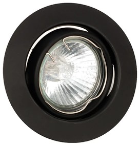 InLight Χωνευτό σποτ από μαύρο μέταλλο 1XGU10 D:9cm (43277-Μαύρο)