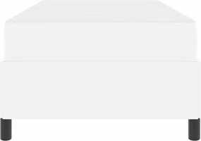 vidaXL Σκελετός Κρεβατιού με στρώμα Λευκό 80 x 200 cm ύφασμα