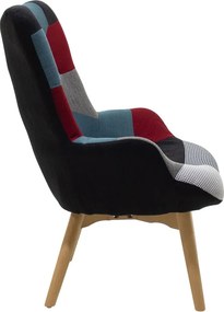 Πολυθρόνα Kido pakoworld υφασμάτινη χρώμα patchwork