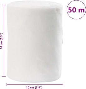 vidaXL Σωλήνας Αποχέτευσης Λευκό 16 x 5000 εκ. ύφασμα