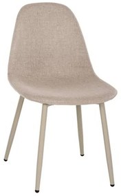 Καρέκλα Leonardo HM00100.07 (Σετ 4τμχ) 45Χ47Χ87cm Beige Μέταλλο,Ύφασμα