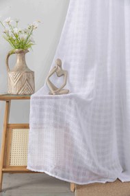 Κουρτίνα Γάζα Έτοιμη Με Τρέσα Λευκή 270Χ280 6780-12
