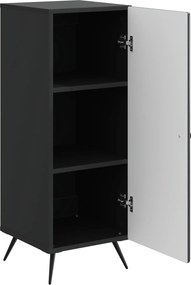 vidaXL Πλαϊνό γραφείο Μαύρο 33 x 34,5 x 90 εκ Επεξεργασμένο Ξύλο