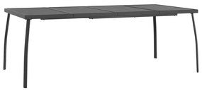 vidaXL Σετ Τραπεζαρίας Κήπου 9 Τεμαχίων Ανθρακί από Ατσάλι