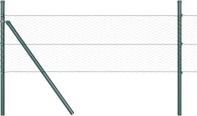 vidaXL Έξιγωνο φράχτη σταθερού εδάφους 10 x 0,8 μ Πράσινο Δίχτυ