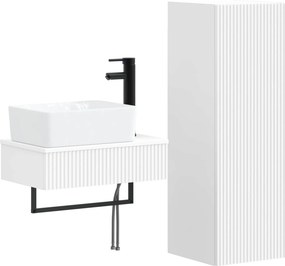vidaXL Σετ Επίπλων Μπάνιου 2 τμχ. Λευκό 33 x 34,5 x 100 εκ