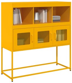 vidaXL Ντουλάπι Μουσταρδί 100,5x39x107 εκ. από Χάλυβα Ψυχρής Έλασης