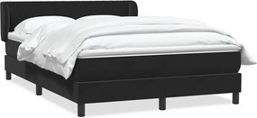 vidaXL Κρεβάτι Boxspring με Στρώμα Μαύρο 160x210 εκ. Βελούδινο