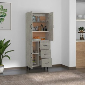 vidaXL Ντουλάπι Γκρι Σκυροδέματος από Επεξεργασμένο Ξύλο
