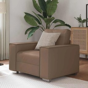 vidaXL Καναπές Πολυθρόνα 59 εκ με μαξιλάρι Καπουτσίνο Δερματίνη