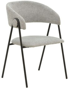 Καρέκλα Rachele 264-000002 52x53x83cm Grey-Black Metal, Fabric