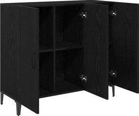 vidaXL Πλαϊνό γραφείο Μαύρη δρυς 34 x 90 x 80 εκ Επεξεργασμένο ξύλο