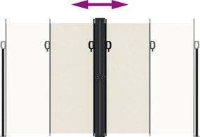 vidaXL Σκίαστρο Πλαϊνό Συρόμενο Κρεμ 200 x 1200 εκ.