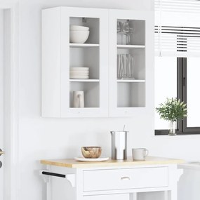 vidaXL Κρεμαστό ντουλάπι με αποθήκευση 2 pcs Λευκό 40 x 31 x 80 εκ.