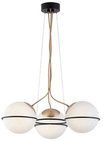 Φωτιστικό Οροφής Ferero 3093900 Black-Gold Viokef Metal, Glass