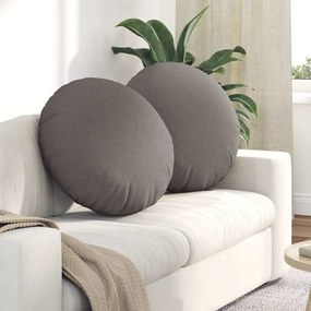 vidaXL Μαξιλάρια καθισμάτων 2 pcs Taupe Ø60 x 21 εκ ύφασμα