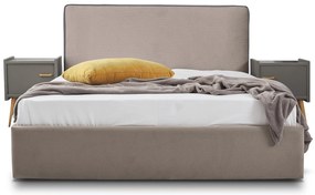 Επενδυμένο Κρεβάτι Ritz-Mocca-160 x 200-Χωρίς μηχανισμό ανύψωσης