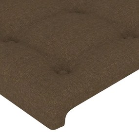 Κεφαλάρι με Πτερύγια Σκούρο Καφέ 183x23x78/88 εκ. Υφασμάτινο 3117595