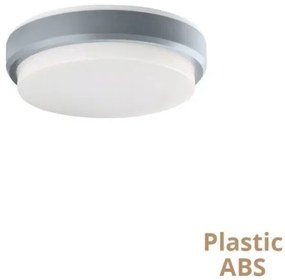 Πλαφονιέρα φωτιστικό LED Leros Plus πλαστικό γκρι Viokef-4171700-Γκρι 4171700