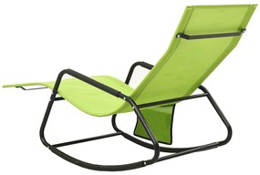vidaXL Ξαπλώστρα Πράσινη από Ατσάλι και Textilene