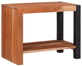 vidaXL Βιβλιοθήκη Καφέ, Μαύρο 50 x 30 x 40 εκ. Στερεό Ξύλο Ακακίας