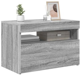 vidaXL Έπιπλο Τηλεόρασης με LED Γκρι Sonoma 60 x 35 x 40 εκ.
