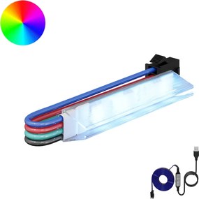 vidaXL Λωρίδα LED 12 pcs Μαύρο και Λευκό 1745 χιλιοστά