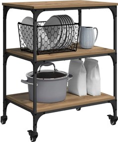 vidaXL Καρότσι Κουζίνας Artisan Oak 60 x 41 x 76 εκ.
