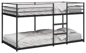 Κουκέτα χωρίς στρώμα Μαύρο 80x200 cm Ατσάλι