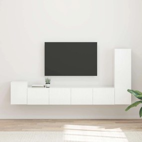 vidaXL Σετ επίπλου τηλεόρασης 3 pcs Υψηλής γυαλάδας λευκό