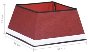 vidaXL Ποδιά Χριστουγεννιάτικου Δέντρου Λευκή 48 x 48 x 25 εκ.
