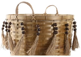 Σετ Καλαθιών DKD Home Decor Πολύχρωμο Bamboo (3 Τεμάχια)