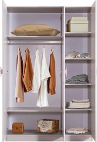 Stewehome Νεανική Τρίφυλλη Ντουλάπα Μίντι Μίντ 135x55x206 cm