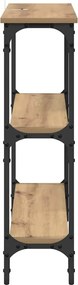 vidaXL Τραπέζι κονσόλας με ράφι Artisan Oak 75 x 22,5 x 75 εκ