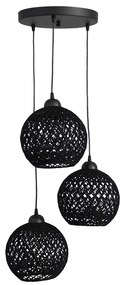 Φωτιστικό Οροφής Τρίφωτο Heronia Silk 31-1213 Rope Black