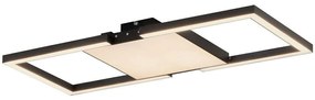 Φωτιστικό Οροφής - Πλαφονιέρα Macellara 390019 77x33,5x7,5cm Dim Led Black-White Eglo Steel,Plastic