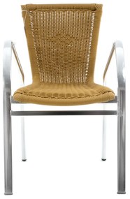 Artekko Καρέκλα Φυσική Ψάθινη με Σκελετό Αλουμινίου - Ξύλο - 248-4011