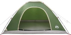 vidaXL Σκηνή Camping 6 ατόμων Πράσινο 185T Πολυεστέρας με επικάλυψη PU