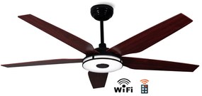 Telemax 30-0565 Ανεμιστήρας Οροφής με WI-Fi και Τηλεχειριστήριο CES565SL Καφέ