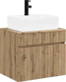 vidaXL Σετ Επίπλων Μπάνιου Artisan Δρυς Επεξεργασμένο Ξύλο