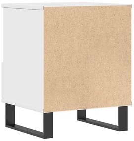 vidaXL Κομοδίνο Λευκό 40 x 35 x 50 εκ. από Επεξεργασμένο Ξύλο