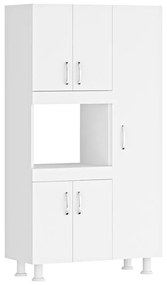 Ντουλάπα κουζίνας Defne σε λευκή απόχρωση 89x37.5x160εκ 89x37.5x160 εκ.