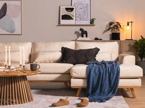 Γωνιακός Καναπές Seattle K101, Beige, 351x202x85cm, Πόδια: Ξύλο, Ξύλο: Πεύκο | Epipla1.gr