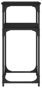 vidaXL Τραπέζι Κονσόλα Μαύρο 75 x 35,5 x 75 εκ. από Επεξεργ. Ξύλο