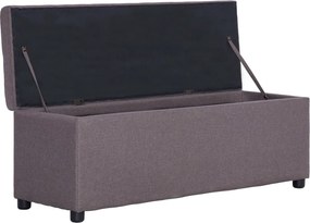 vidaXL Πάγκος με Αποθηκευτικό Χώρο Χρώμα Taupe 116 εκ. από Πολυεστέρα