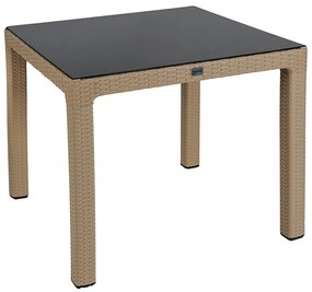 Τραπέζι Explore με UV protection PP cappucino 90x90x73.5εκ Υλικό: PP 253-000032