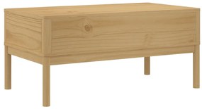 vidaXL Τραπεζάκι Σαλονιού FLORO Καφέ Κεριού 99x55,5x45 εκ. Μασίφ Πεύκο