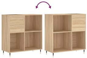 vidaXL Δισκοθήκη Sonoma Δρυς 84,5 x 38 x 89 εκ. από Επεξεργασμένο Ξύλο