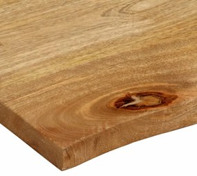 vidaXL Επιφάνεια Τραπεζιού 90x60x2,5 εκ. Live Edge Μασίφ Ξύλο Μάνγκο